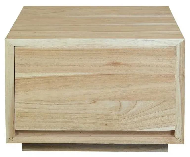CT Oscar Solid Timber 1 Drawer Low Bedside Table