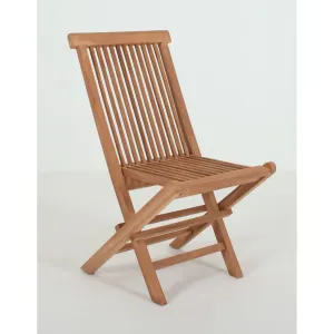 VI Balgo Solid Timber Outdoor Dining Table with 6 Folding Chairs Set thumbnail 2