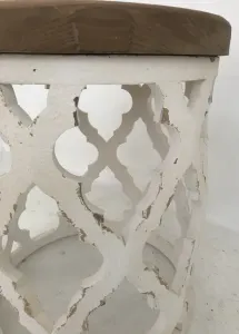 DA Lattice Solid Timber Round Side Table thumbnail 2