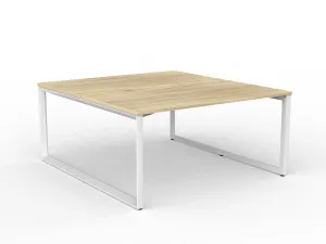 OL Anvil 2-User Double Sided Workspace – Oak Top with White Frame thumbnail 1