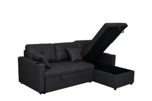 BT Romy Fabric Upholstered 2 Seater Sofa Bed with Storage Chaise thumbnail 14