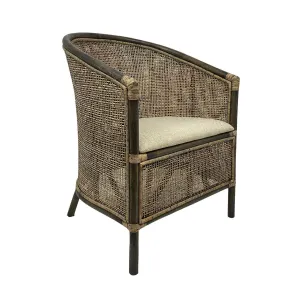 CR Havana Natural Rattan Tub Chair with Cushion thumbnail 7