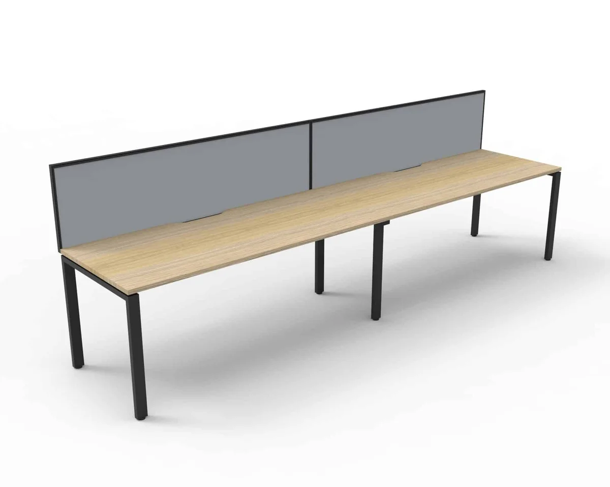 RL Infinity Profile Leg Single Sided Workstation with SHUSH30 Screen