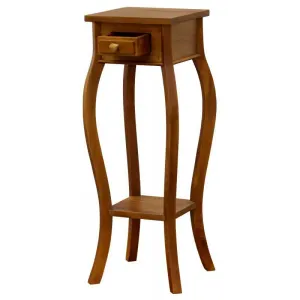 CT Queen Ann Solid Timber 1 Drawer Cabriol Leg Plant Stand thumbnail 2