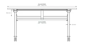 OL Agile Rectangular Flip Table with Castors thumbnail 6