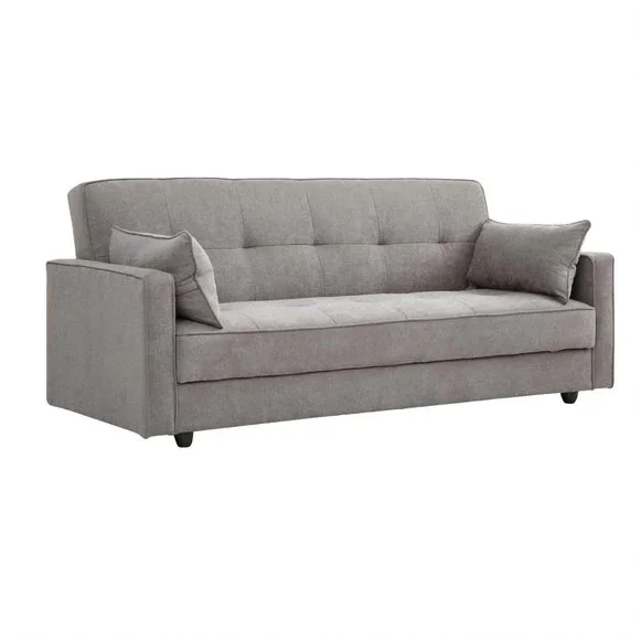 HE Jenny Fabric Upholstered Timber Leg 3 Seater Sofa Bed