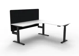 RL Boost+ Height Adjustable Corner Workstation with Black Eco Panel Screen thumbnail 8