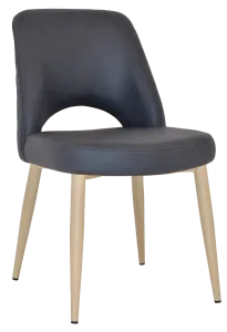 EZ Albury Birch Stained Metal Leg Upholstered Hospitality Dining Chair thumbnail 17