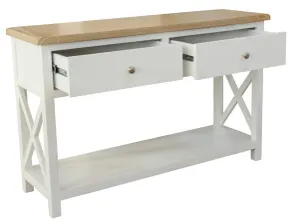 VI Shellwood Solid Timber 2 Drawer Console Table thumbnail 4