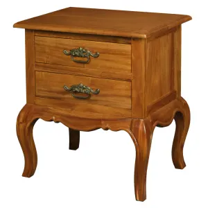 CT French Provincial Solid Timber 2 Drawer Lamp Table thumbnail 2