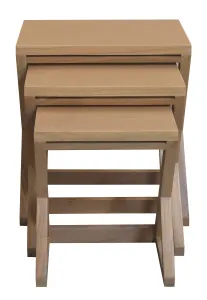 CT Manhattan Solid Mindi Timber Z Style Nest of Table thumbnail 2