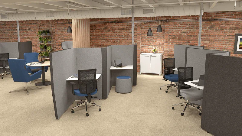 OL Motion Zip 1 Person Desk Based Space