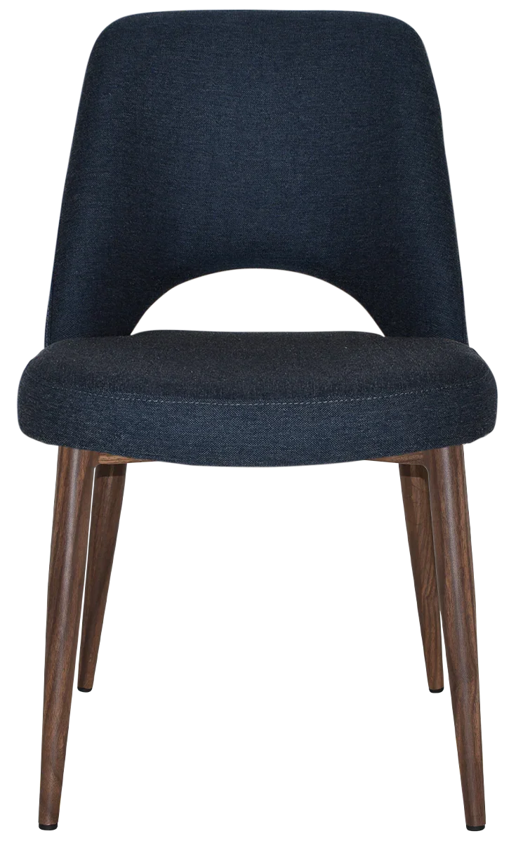 EZ Albury Walnut Colour Metal Leg Upholstered Hospitality Dining Chair