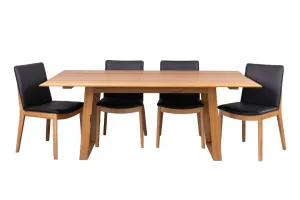 VI Boca Genuine Leather Upholstered Timber Leg Dining Chair thumbnail 2