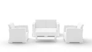 FL Monaco Hospitality Outdoor 4 Seater Lounge Set with Cushion thumbnail 4
