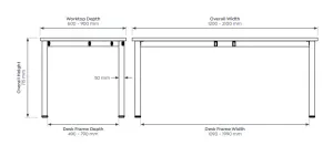 OL Axis Single Desk Frame thumbnail 4