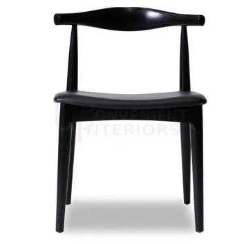 MF Replica Timber Frame PU Leather Seat Dining Elbow Chair