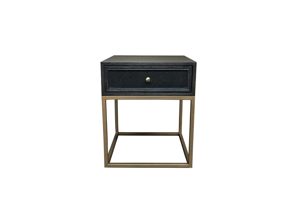 MF Tubetti Metal Leg 1 Drawer Side Table