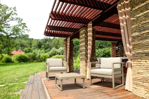 FL Mykonos Hospitality Outdoor Lounge Armchair with Cushion thumbnail 13