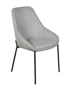 VI Titan Fabric Upholstered Metal Leg Dining Chair thumbnail 1