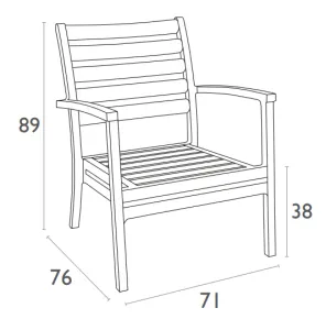 FL 3 Piece Outdoor Poolside Setting with Artemis XL Armchair thumbnail 13