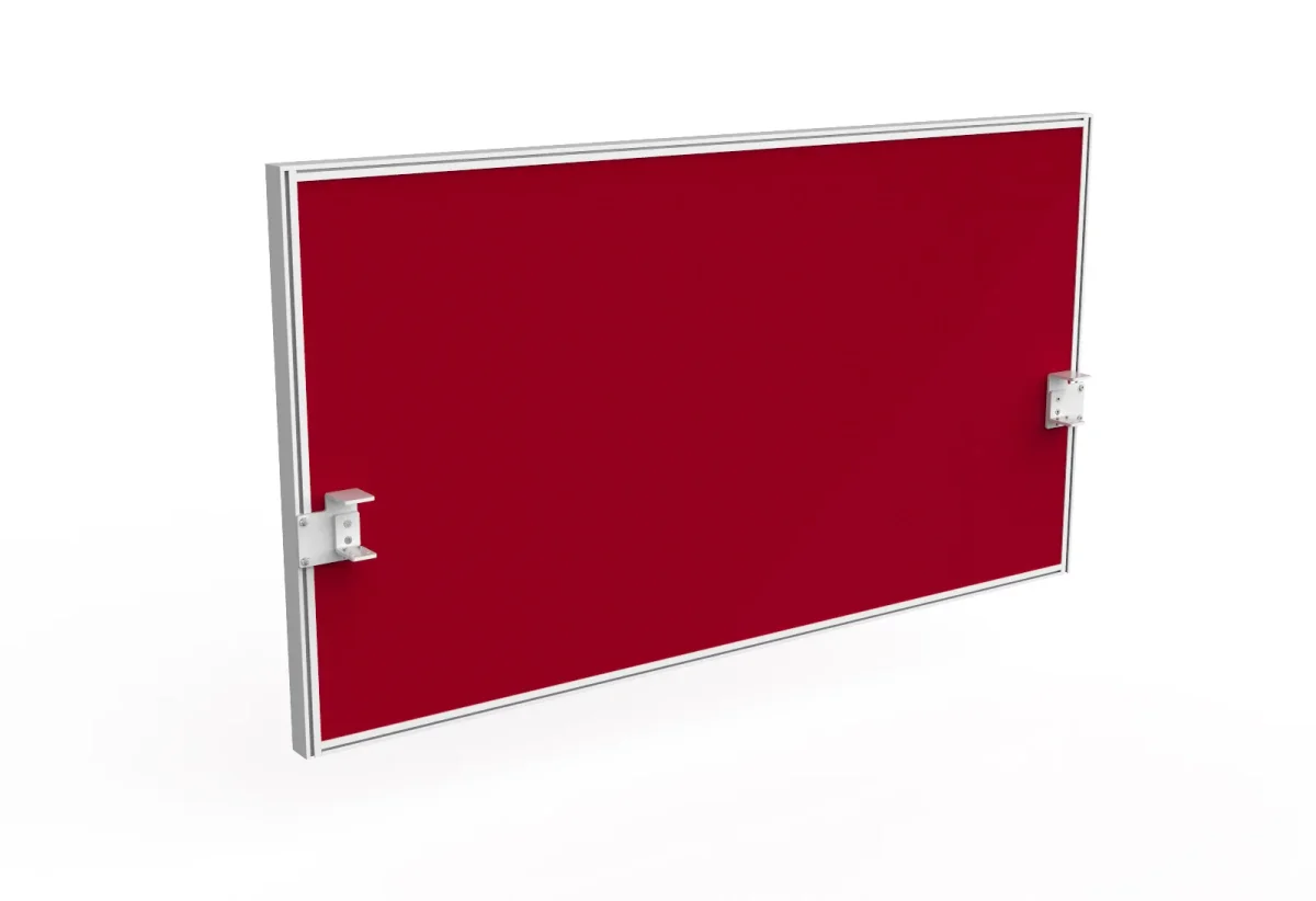 OL Studio50 Deskmount Screens Panel - Breath Fabric with White Frame - 600mm Height