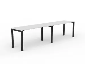 OL Axis 2-User Single Sided Desk – White Top Black Frame thumbnail 7