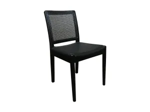 MF Venice Upholstered Seat Rattan Back Dining Chair thumbnail 6