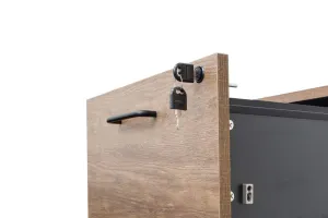 GP Office Fixed Desk Pedestal with 3 Drawers - Regal Walnut thumbnail 3