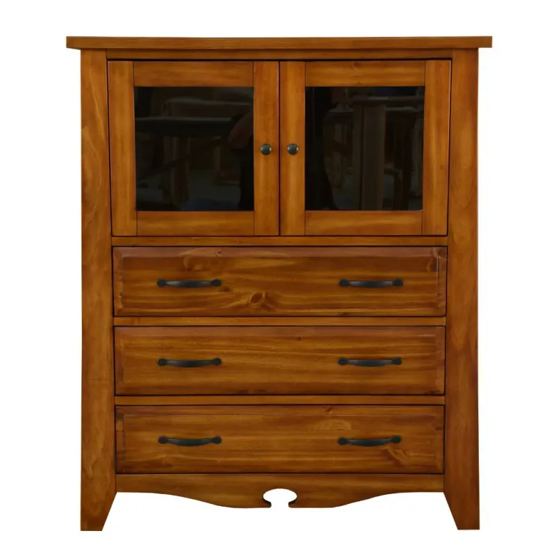 VI Federation Solid Timber 2 Door Over 3 Drawers Tallboy