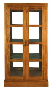 CT Paris Solid Timber 2 Door Mirror Back Display Cabinet thumbnail 4