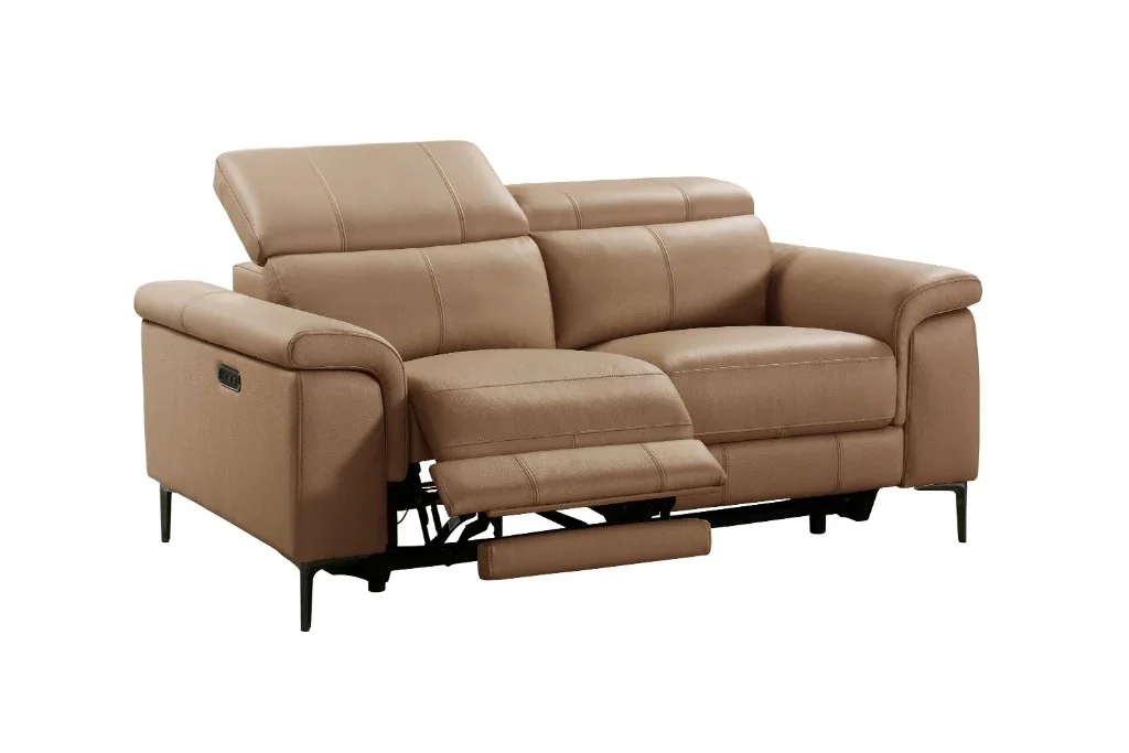 VI Kevin Leather Upholstered 2 Seater Electric Recliner Lounge