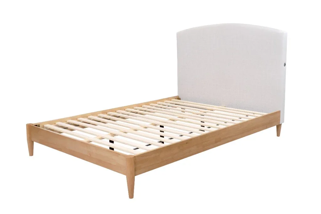 VI Tilda Fabric Upholstered Timber Leg Bed