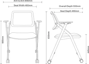 RL Air Mesh Back Foldable Training Chair thumbnail 6