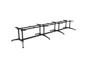 OL Modulus Meeting Table Twin Post Triple Span All Black Frame thumbnail 6
