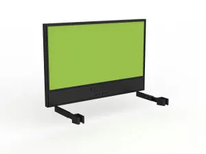 OL Studio Screen with Ducting for Agile Individual Desk – Breath Fabric with Black Frame thumbnail 11