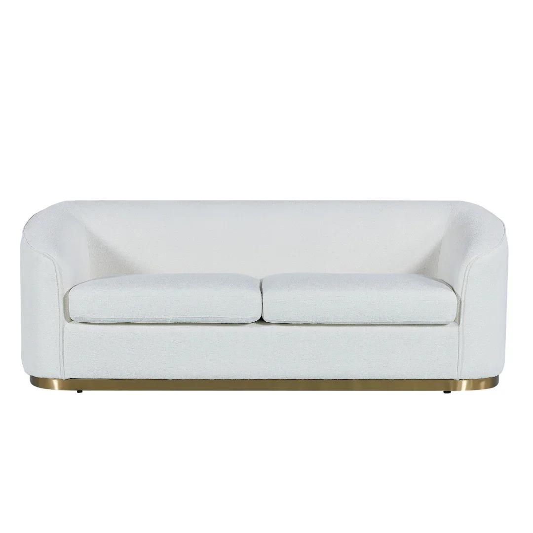 BT Bellissimo Oro Fabric Upholstered 3 Seater Sofa with Gold base
