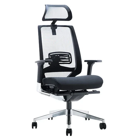 ST Evita High Back Aluminium Base Executive Chair with Headrest