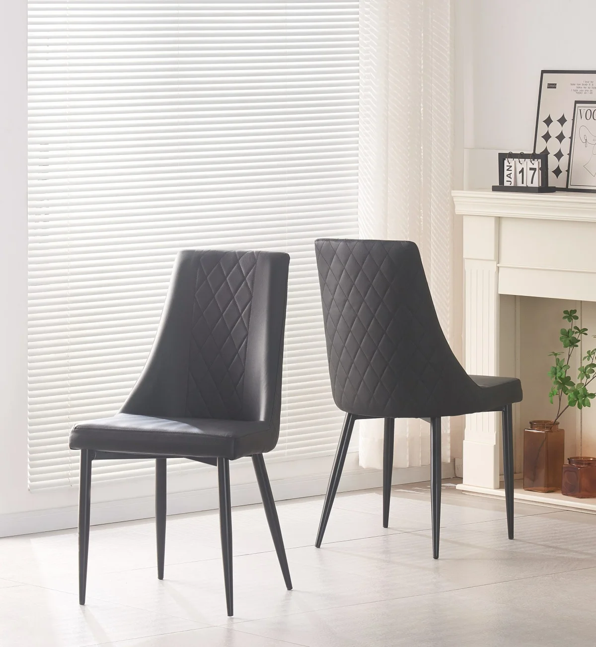 BT Magnus PU Leather Metal Leg Dining Chair
