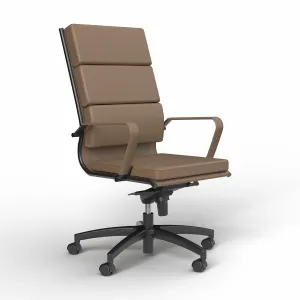 OL Mode PU Leather Upholstered Boardroom Chair - Chocolate thumbnail 1