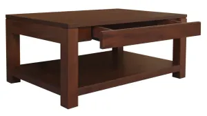 CT Amsterdam Solid Mahogany Timber 2 Drawer Coffee Table thumbnail 8