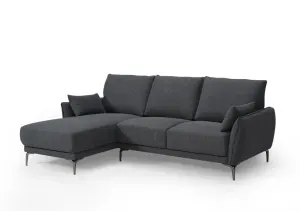 VI Kayla Fabric Upholstered 2 Seater Sofa with Chaise thumbnail 1
