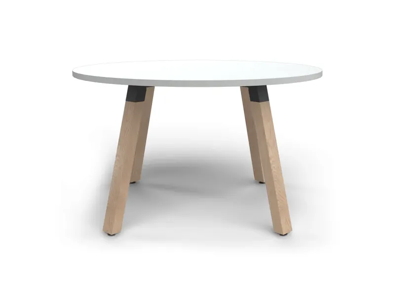 OL Plantation Round Meeting Table in White Top