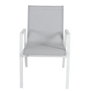 VI Icaria Aluminium Outdoor Chair - Charcoal and White thumbnail 4
