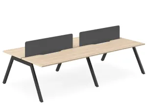DD Vista Double Sided Workstation For 4 Person with Sonic Screen thumbnail 1