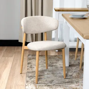 VI Louis Fabric Upholstered Metal Leg Dining Chair thumbnail 9
