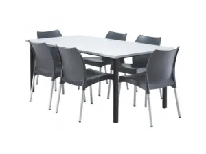 FL Vita Hospitality Outdoor Stackable Chair thumbnail 7