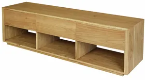 CT Oscar Solid Timber 3 Drawer Entertainment Unit in Natural thumbnail 3