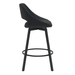 VI District PU Leather Upholstered Metal Base Bar Chair thumbnail 8
