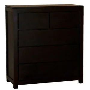CT Amsterdam Solid Mahogany Timber 5 Drawer Tallboy thumbnail 3